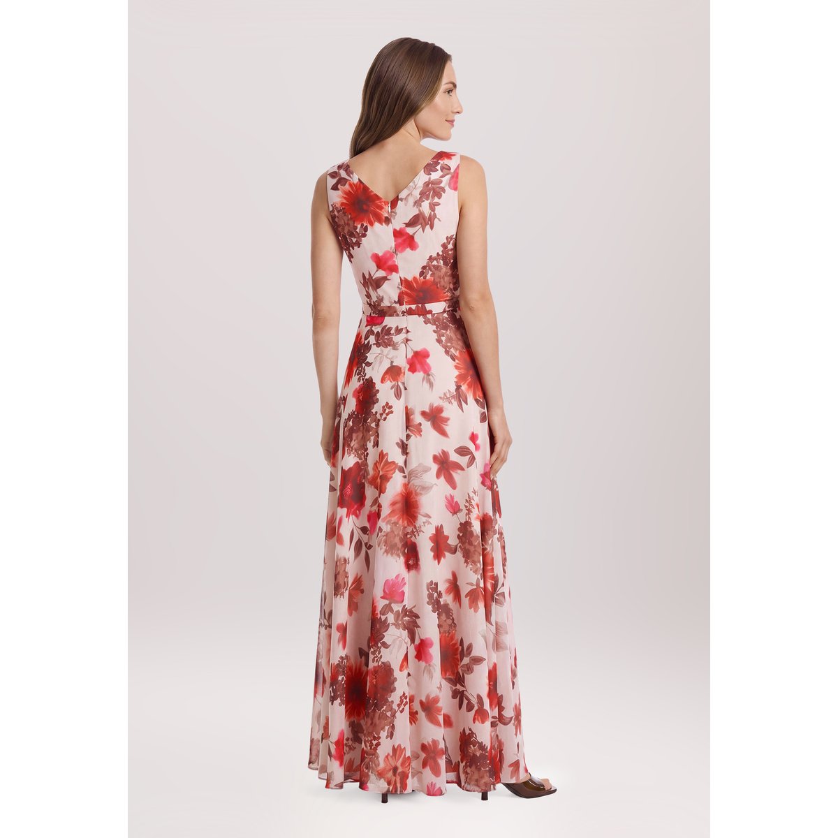 Robe de soirée à plis cream/red, VERA MONT