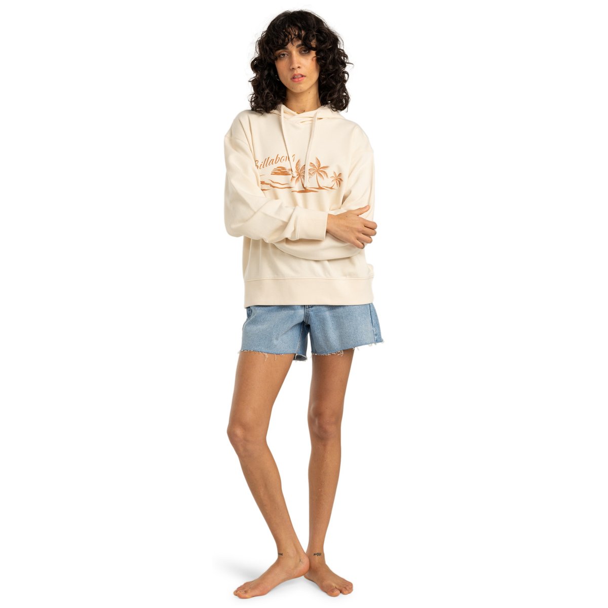 Sweat à capuche BEACH TROPICS blanc whitecap, BILLABONG