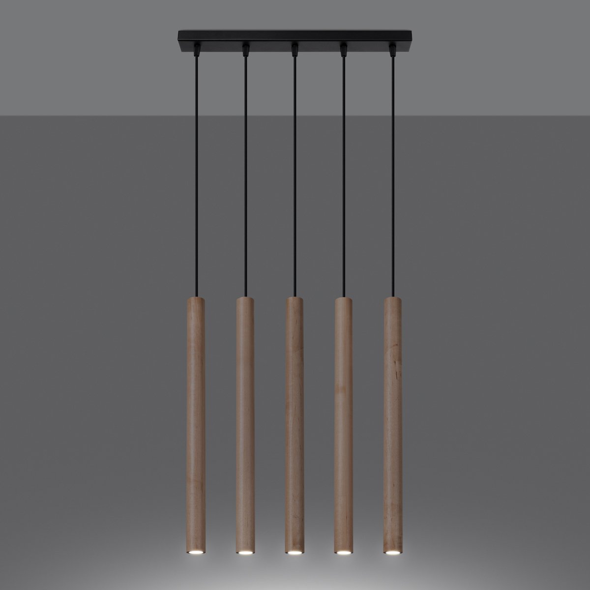 Suspension Acier Bois G9 5 Pastelo Line marron, EDEN