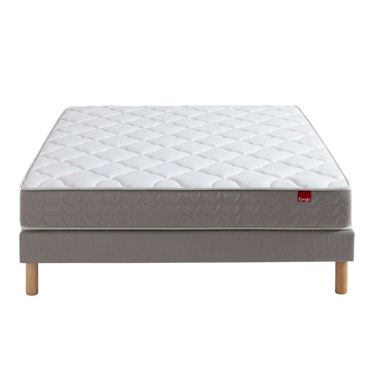 Ensemble matelas et sommier - ERISIA blanc, EPEDA