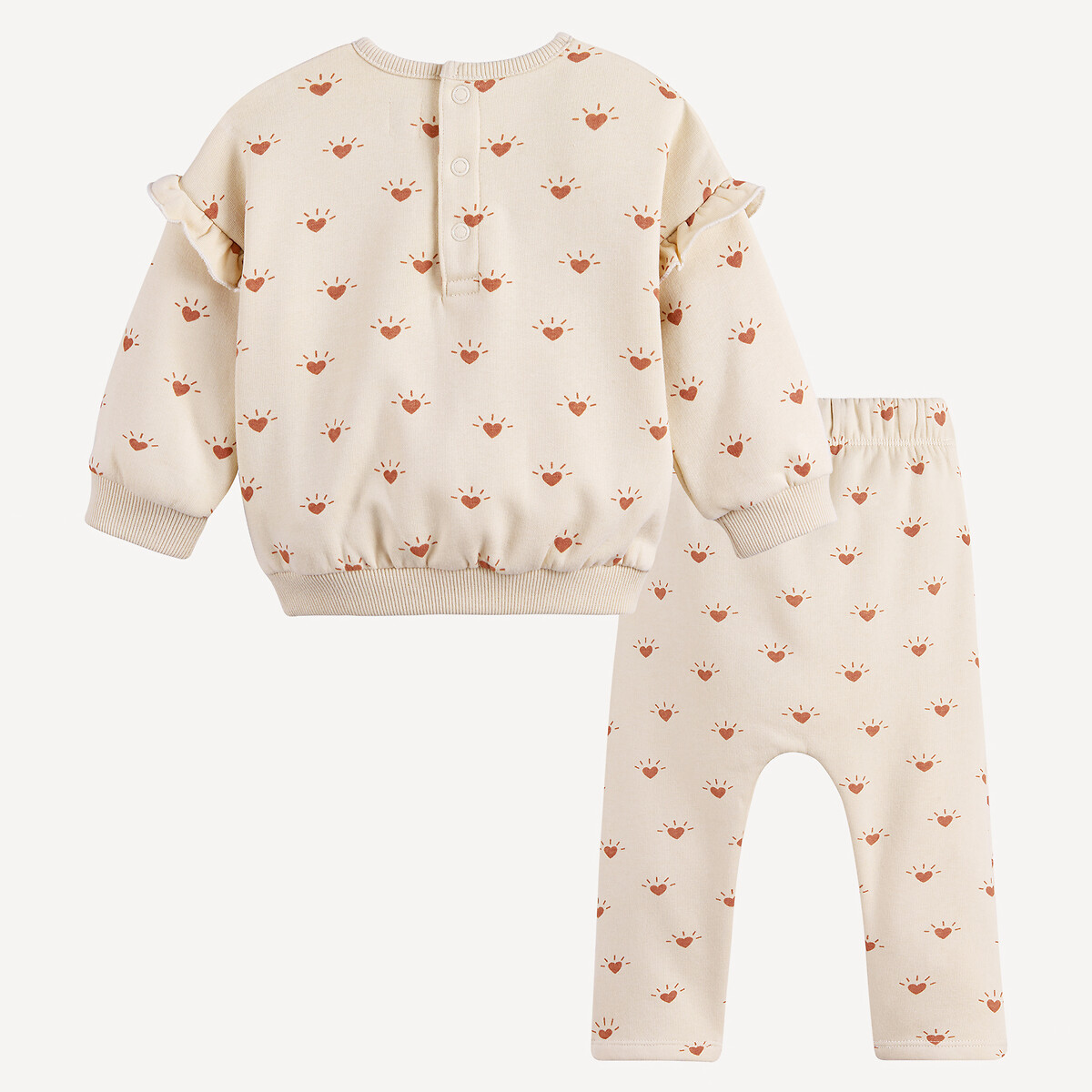 Ensemble 2 pièces sweat et sarouel en molleton assortis, LA REDOUTE COLLECTIONS