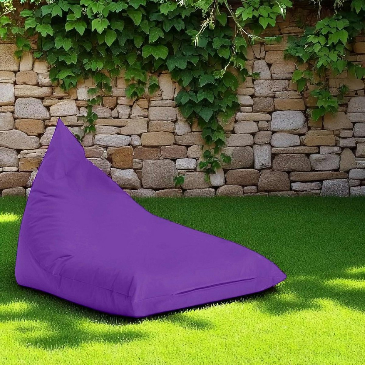 Pouf berlingot pour jardin et terrasse ARTA violet, PIER IMPORT