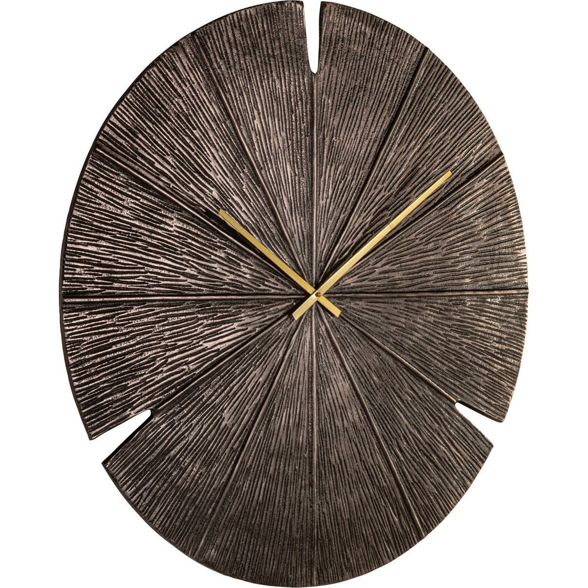 Horloge murale en aluminium bronze et doré, RECOLLECTION