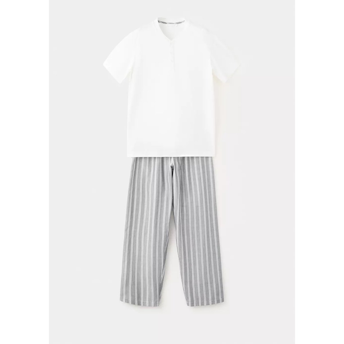 Lot pyjama combiné 100 % coton gris, MANGO MAN