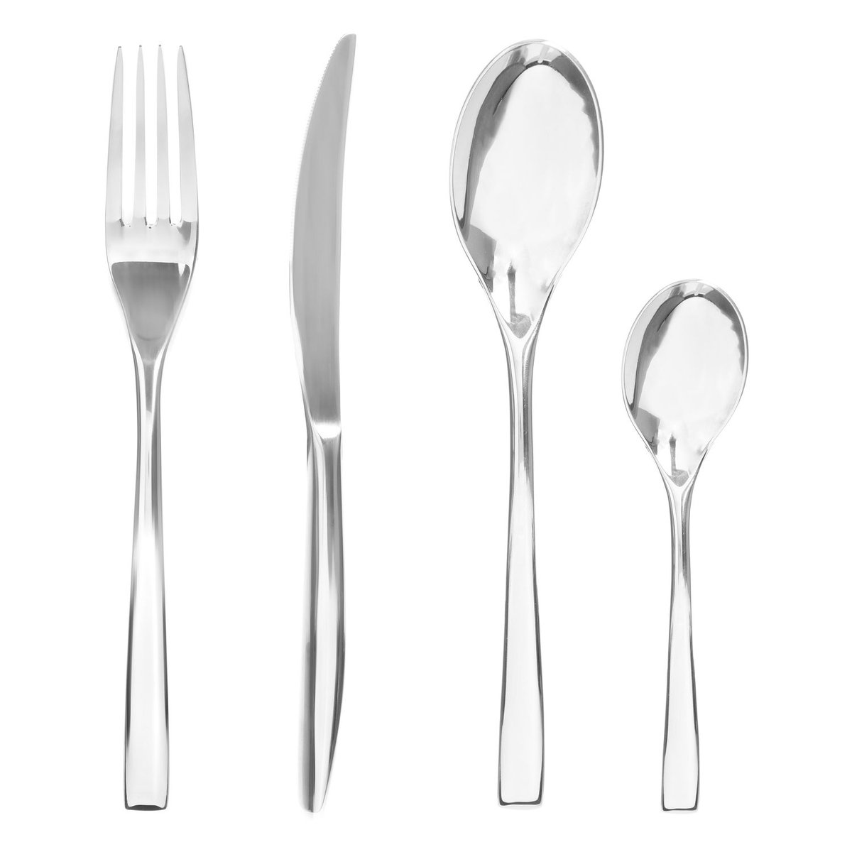 Ménagère Denali en Acier inoxydable - 24 pièces argent, SECRET DE GOURMET