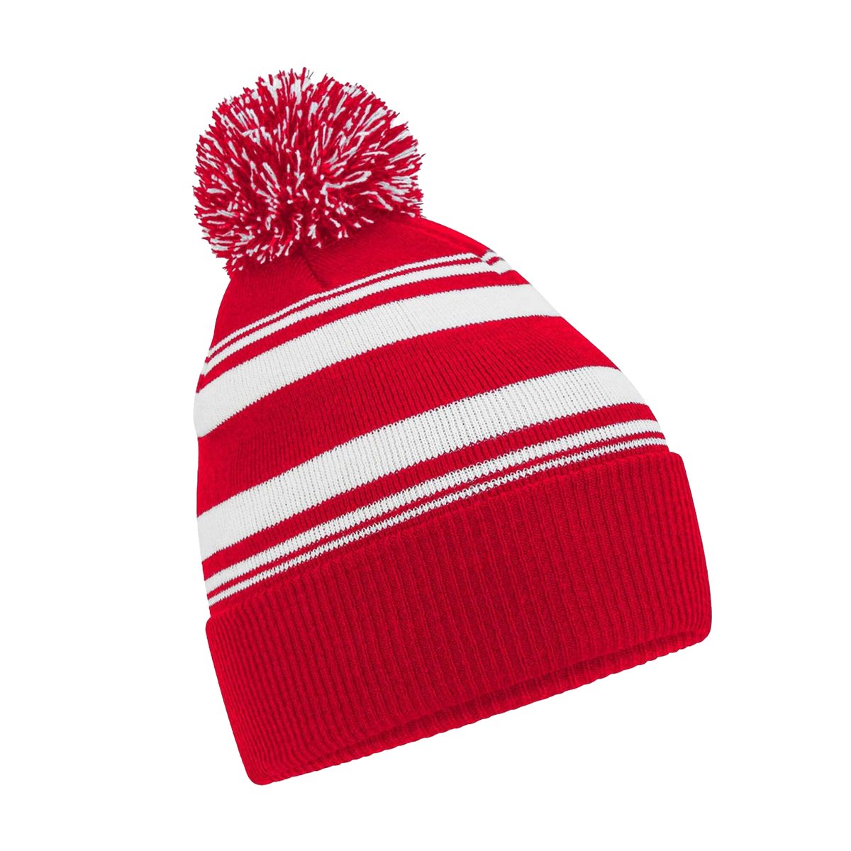 Bonnet motif/style rayé FAN rouge, BEECHFIELD