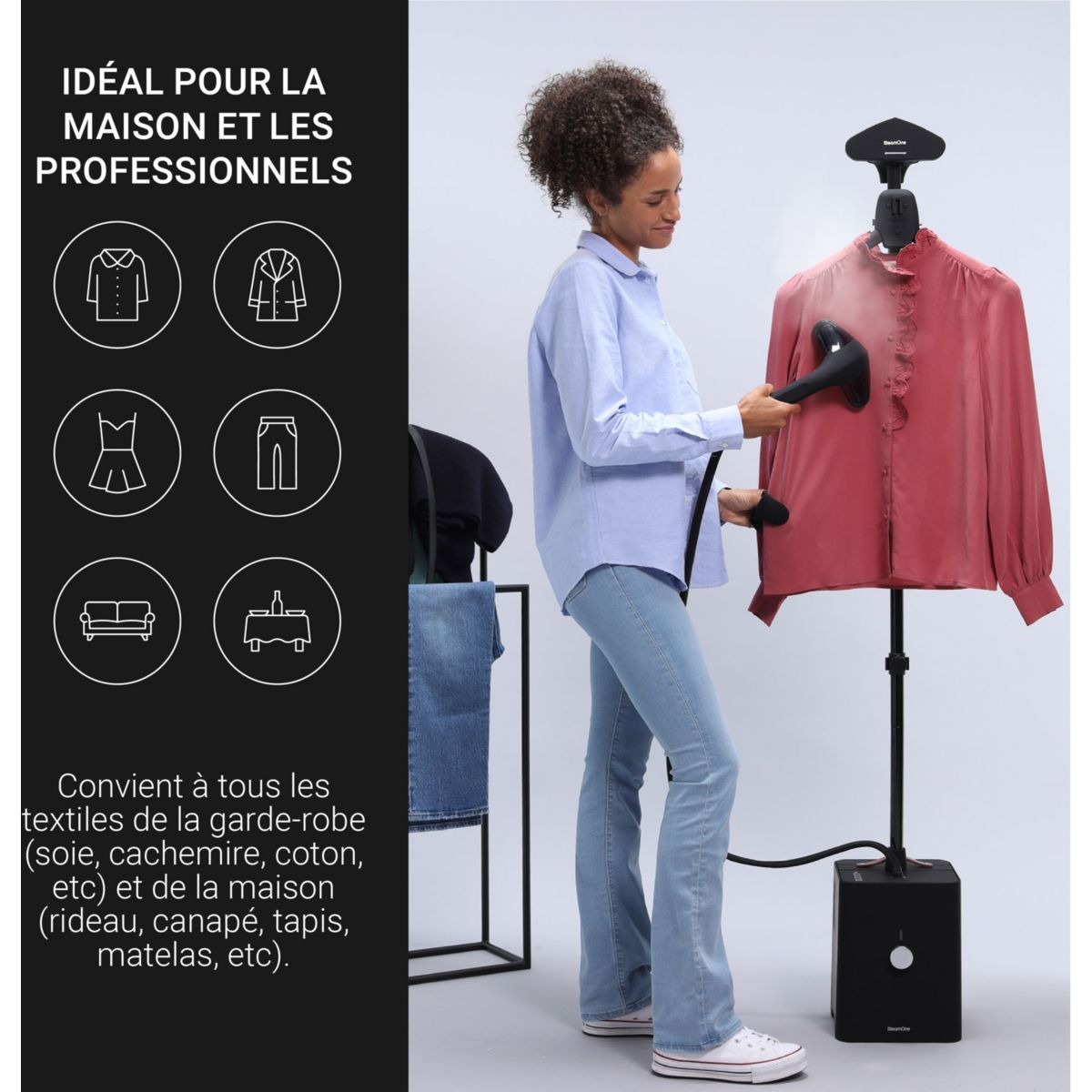 Défroisseur vapeur SteamCube couleur unique, STEAMONE