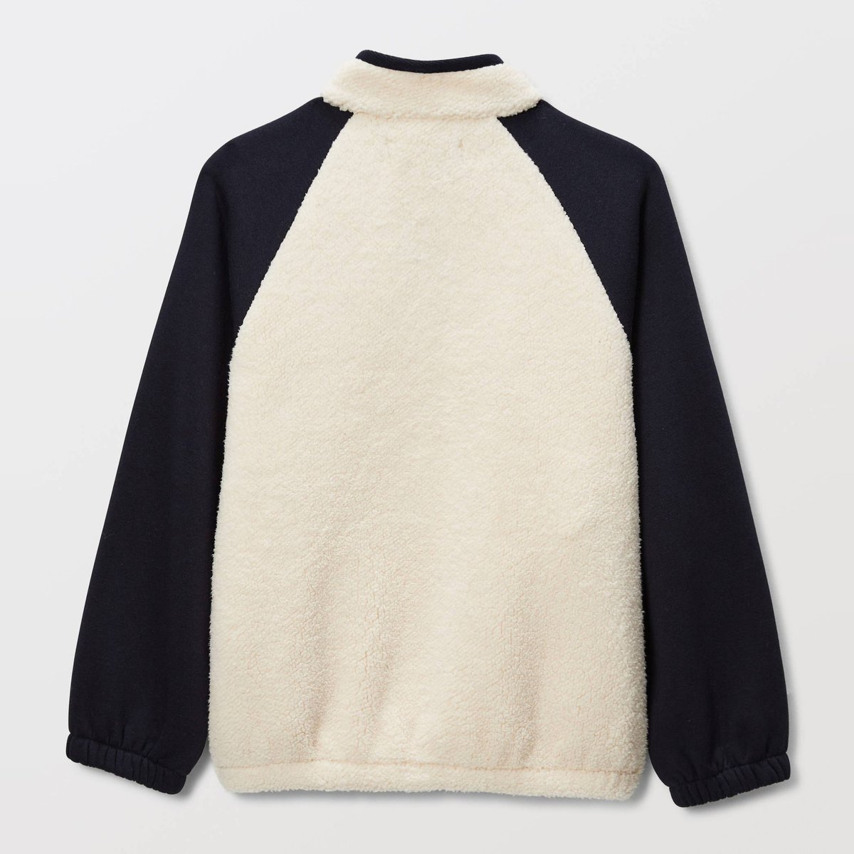 Sweat en sherpa avec poche kangourou marine, MONOPRIX