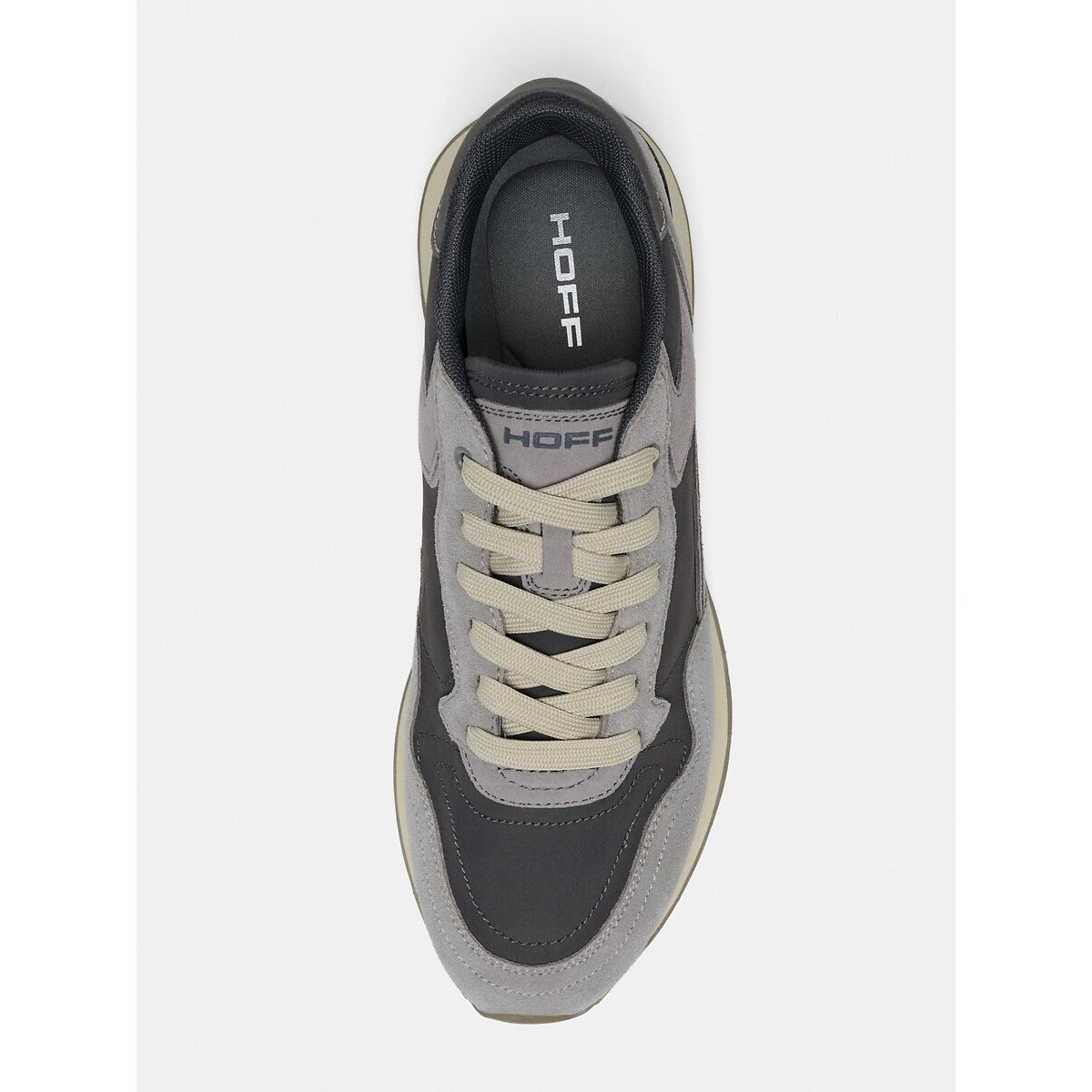 Leren sneakers City grijs, HOFF