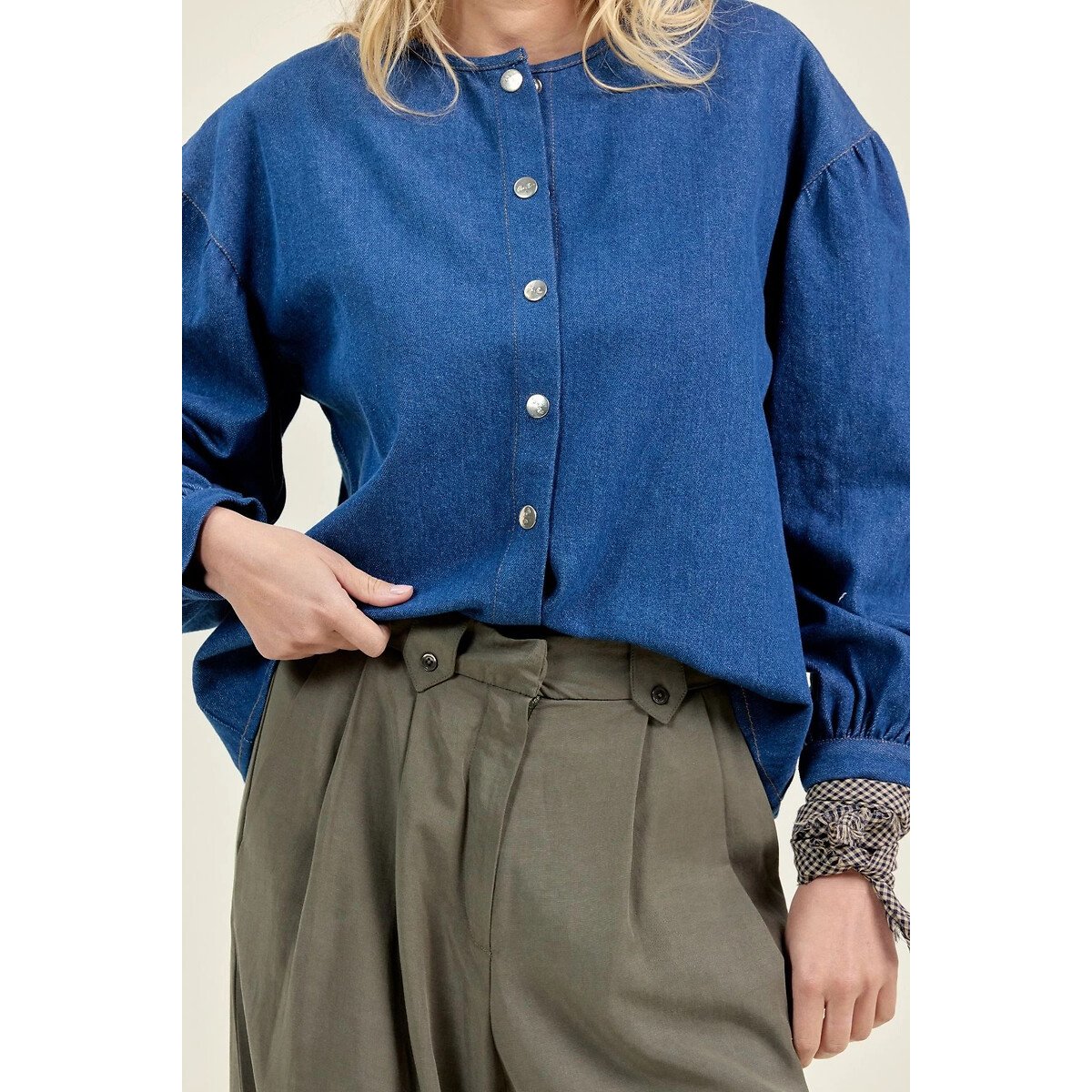Blouse en denim, BALINI denim, APACHES COLLECTIONS