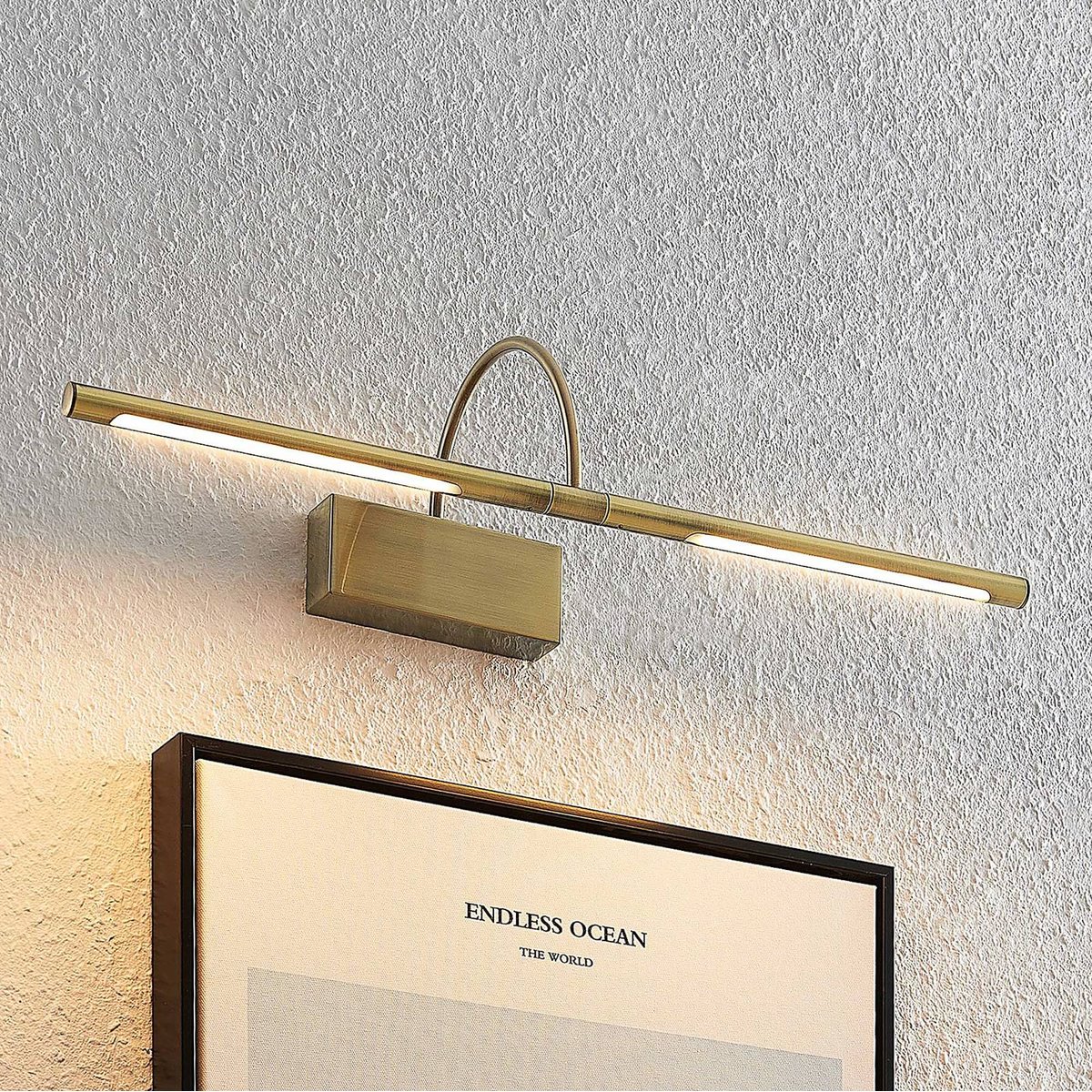 Applique en aluminium antiqueLED, Fehmke laiton ancien, LUCANDE