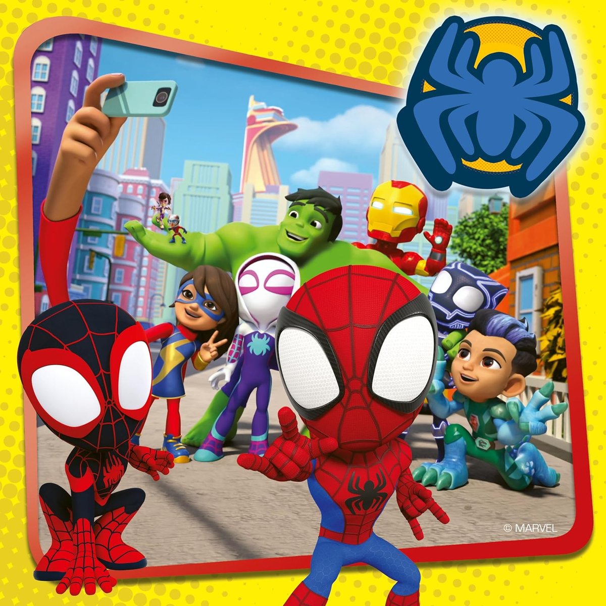 Puzzle Spidey le lanceur de toile 3x49 pcs bleu, RAVENSBURGER