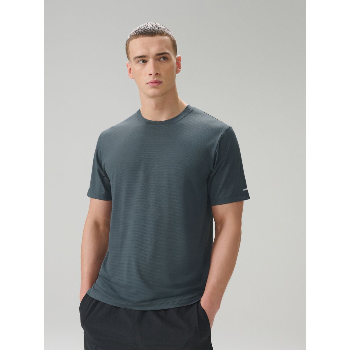 T-shirt de sport texturé active, lot 3 gris ardoise, NEXT