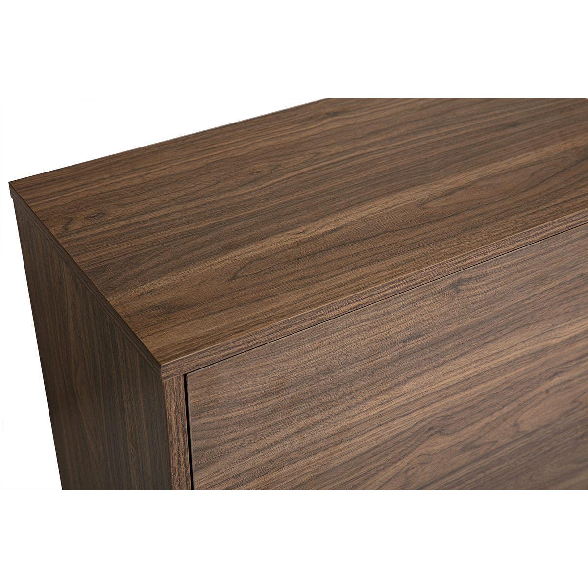 Rangement mural finition blanche et bois clair chêne L55 cm FLEXO noyer, MILIBOO