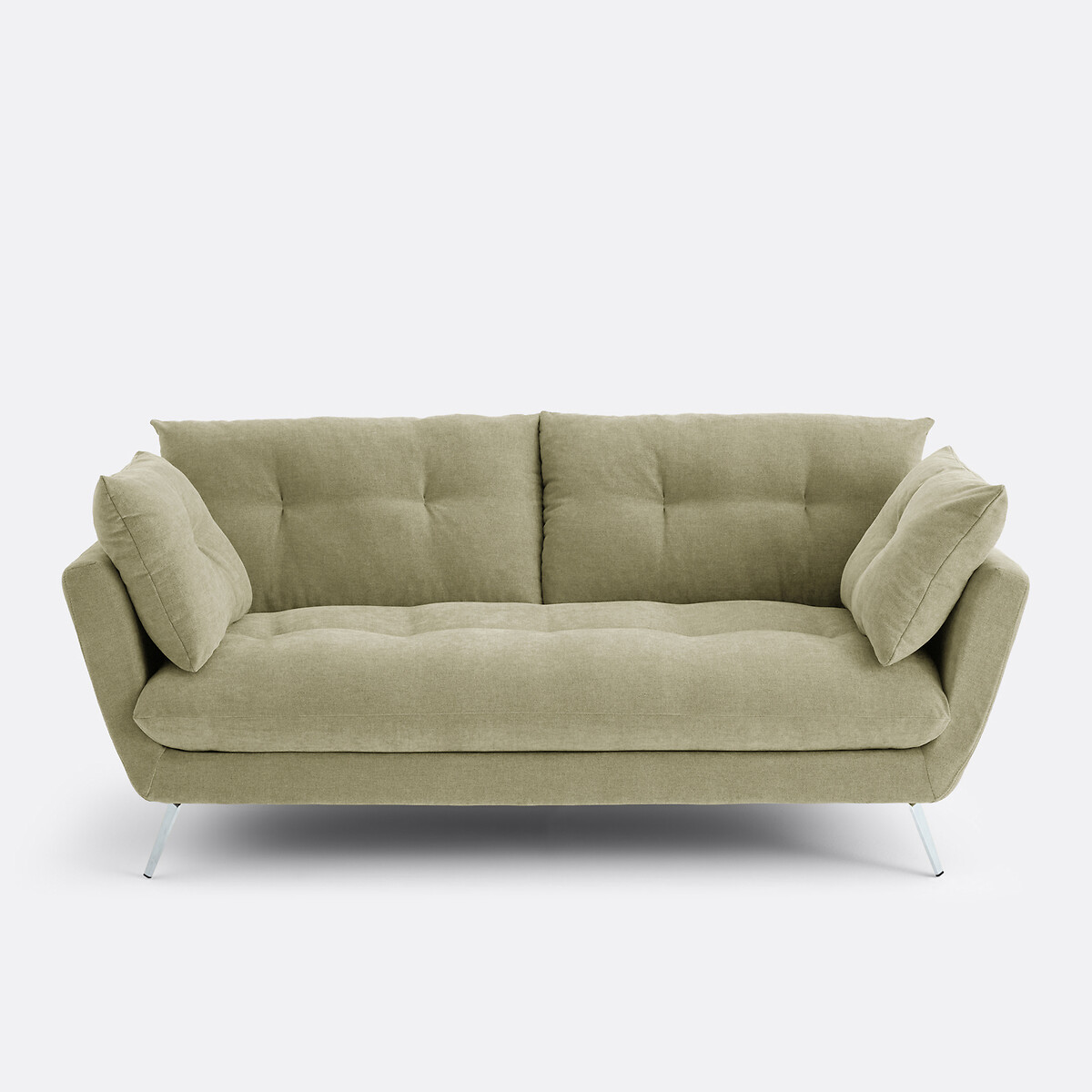 Canapé 3, 4, ou 5 places, en polyester chiné, TOMI vert eucalyptus, LA REDOUTE INTERIEURS