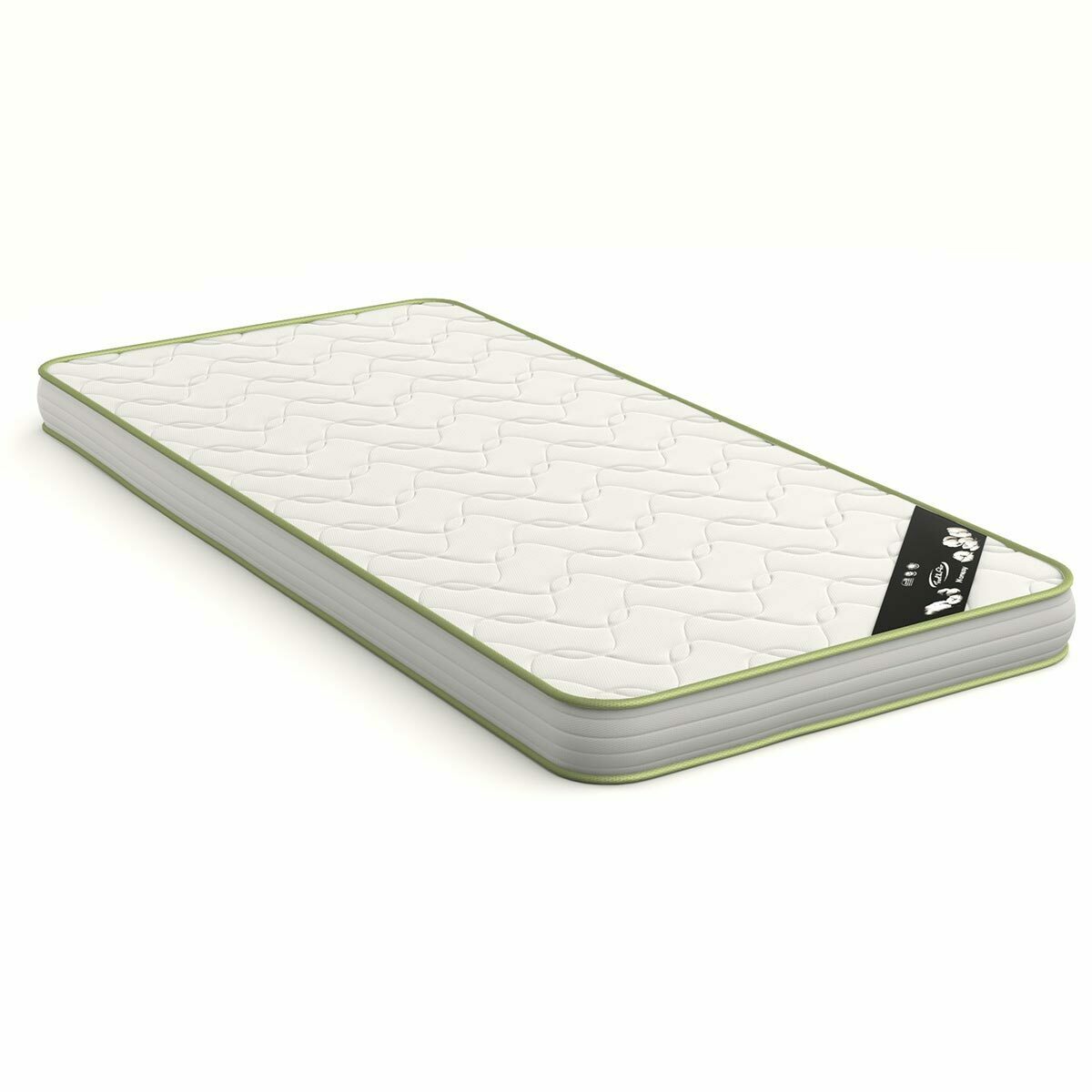 Pack lit superposé avec 2 matelas Bois massif JULIAN bois naturel, AKITEN RETAIL
