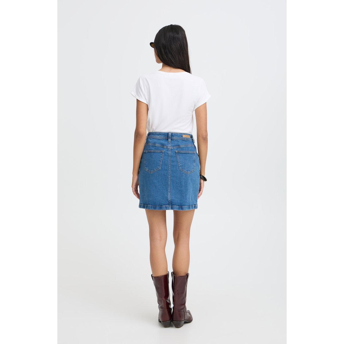 Jupe casual bleu light blue denim, B.YOUNG