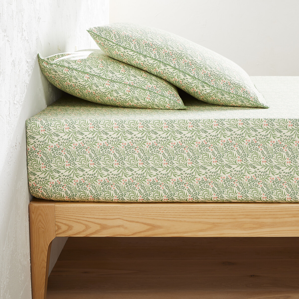 Lençol-capa em cetim de algodão, aba de 30 cm, Lizbeth estampado floral, LA REDOUTE INTERIEURS