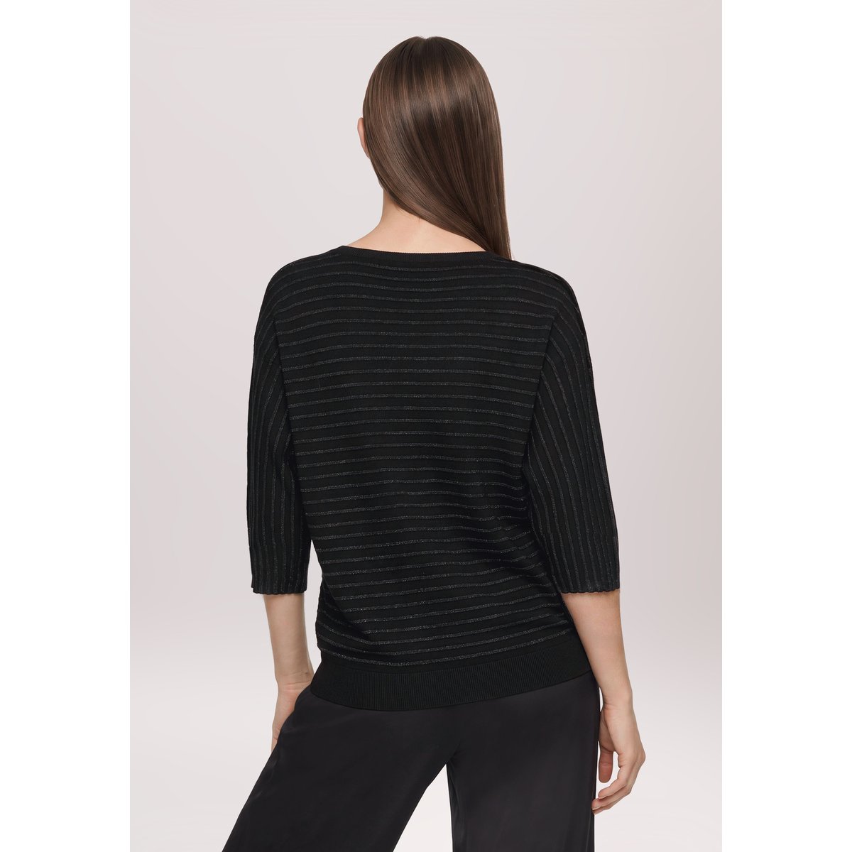 Pull-over en maille à fils de fil textile noir, BETTY BARCLAY