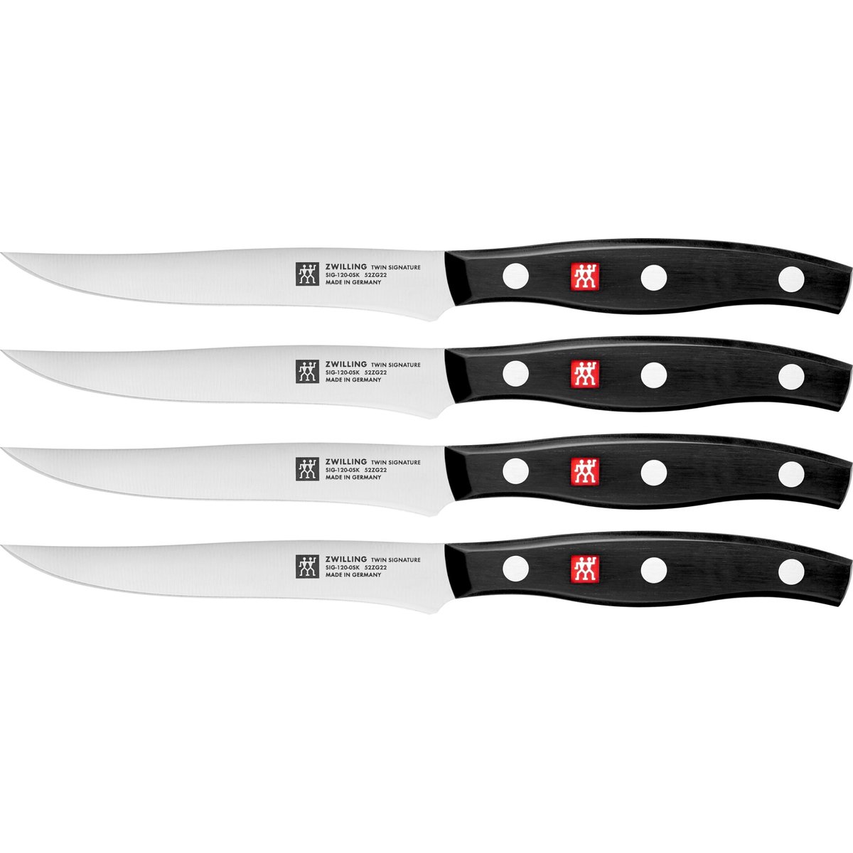 ZWILLING Signature Set de 4 couteaux à steak 12 cm, acier inoxydable no-color, ZWILLING