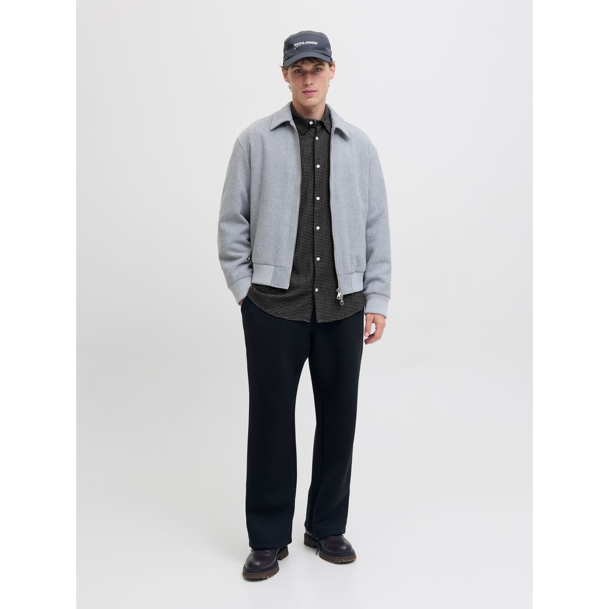 Chemise En Flanelle grise - city skyline, JACK & JONES