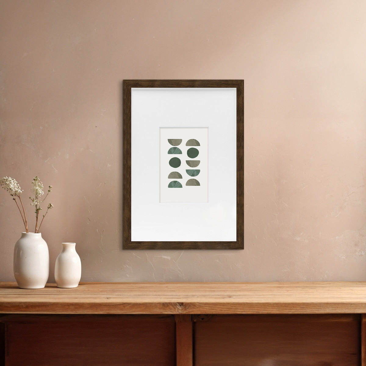 Cadre Photo Avec Passe-partout En Bois WILD brun, CEANOTHE