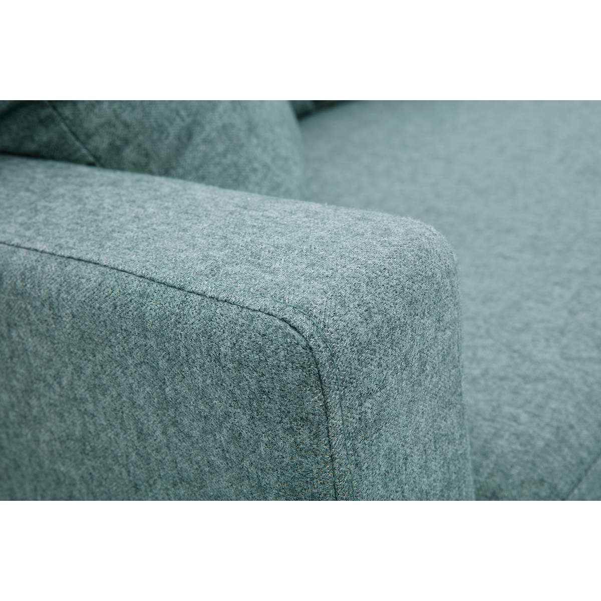 Méridienne scandinave L190 cm pieds bois clair BERTILLE vert, MILIBOO