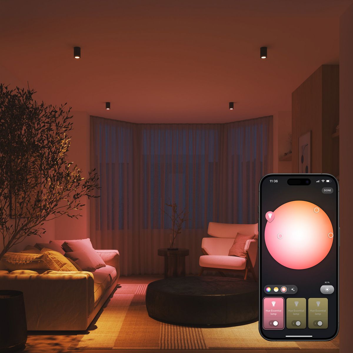 Ampoule LED connectée Essential GU10 White&Color Ambiance couleur unique, PHILIPS HUE