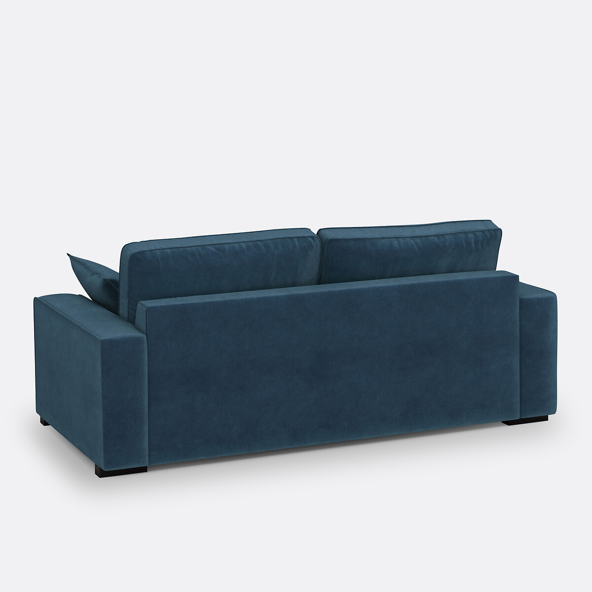 Schlafsofa aus Velours, 2-, 3- oder 4-Sitzer, Comfort Bultex® Cécilia porzelanblau, LA REDOUTE INTERIEURS