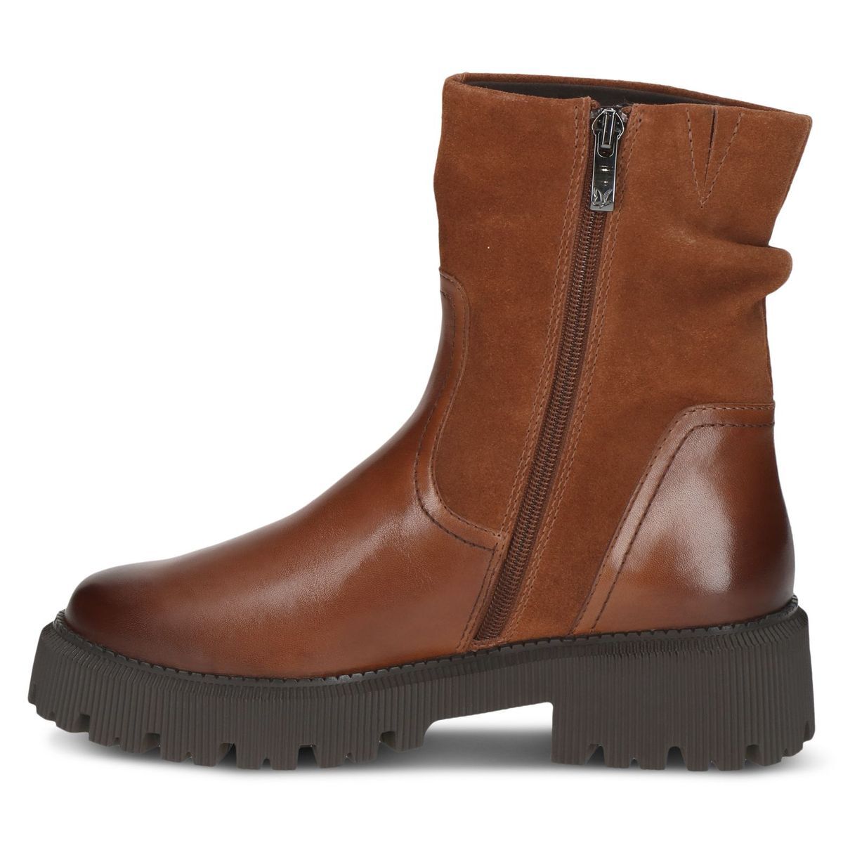 Bottine fourée marron chocolat nubuck, CAPRICE
