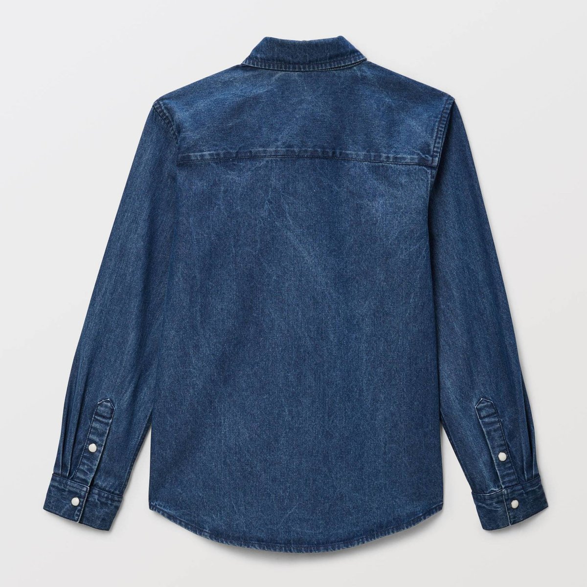 Chemise en jean en coton stone denim, MONOPRIX