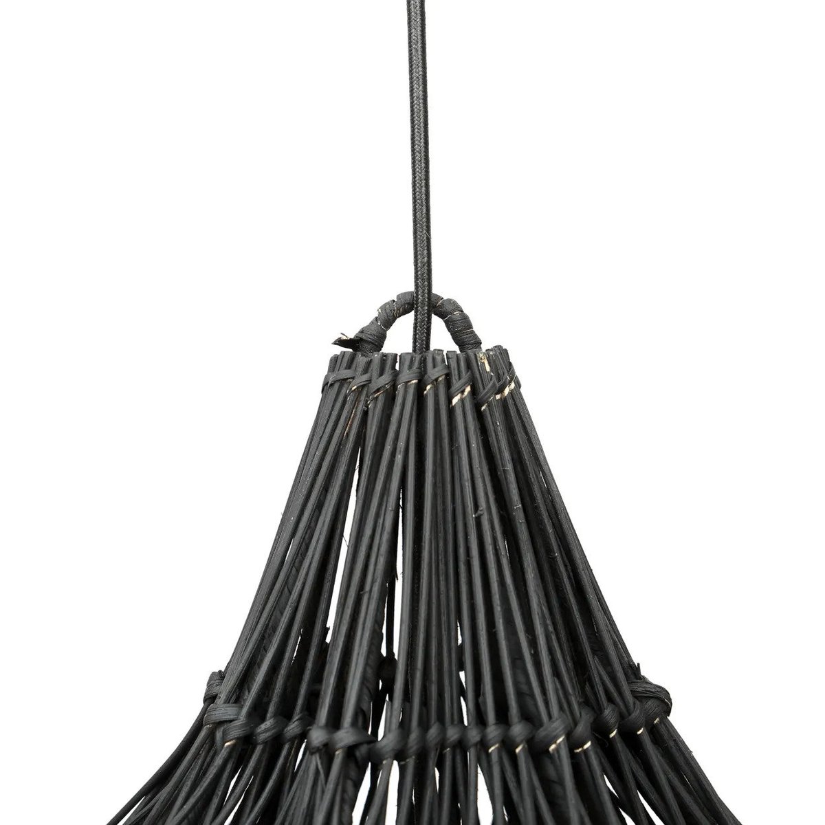 Suspension en rotin WHIPPED noir, BAZAR BIZAR