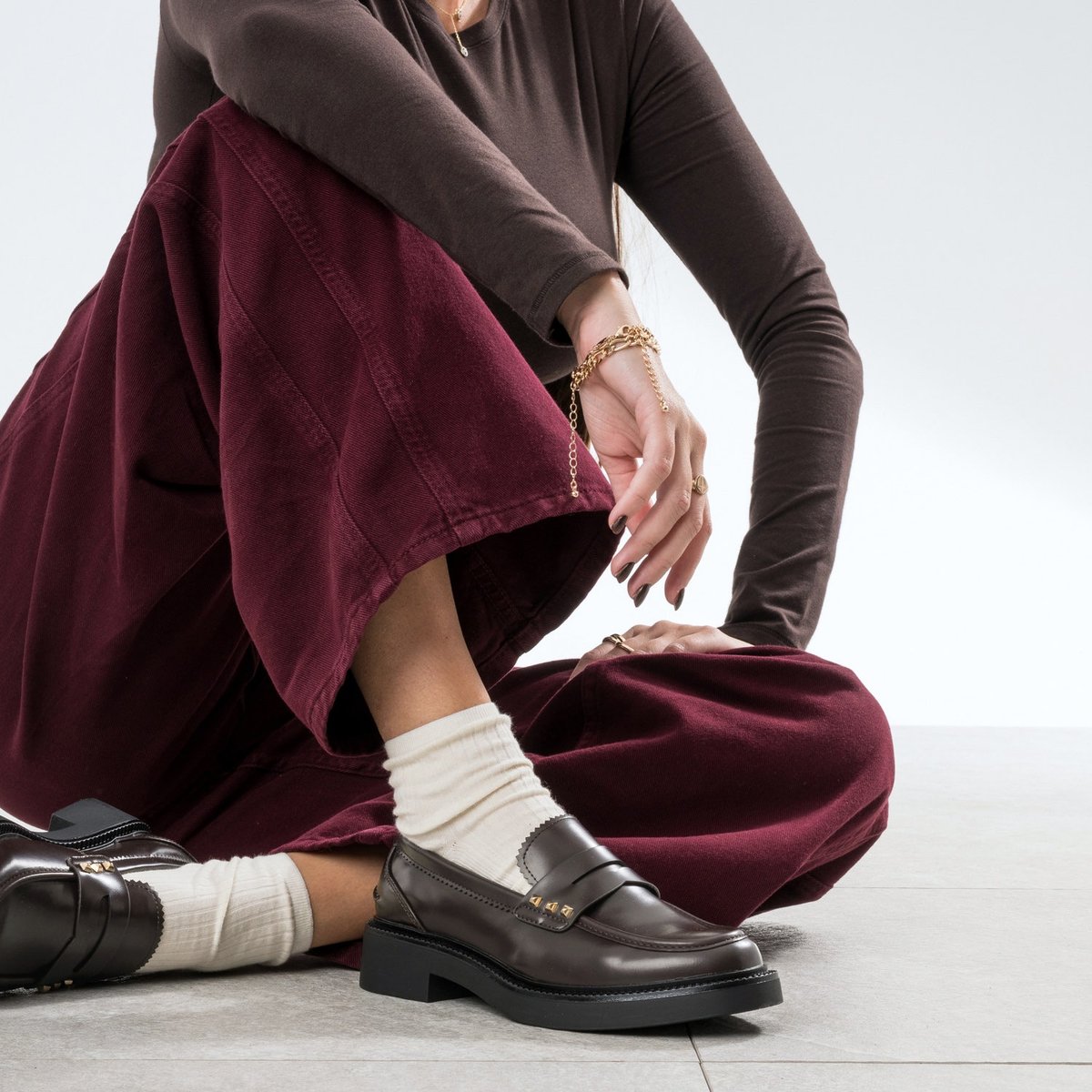 Mocassin GARANCE bordeaux, TEXTO