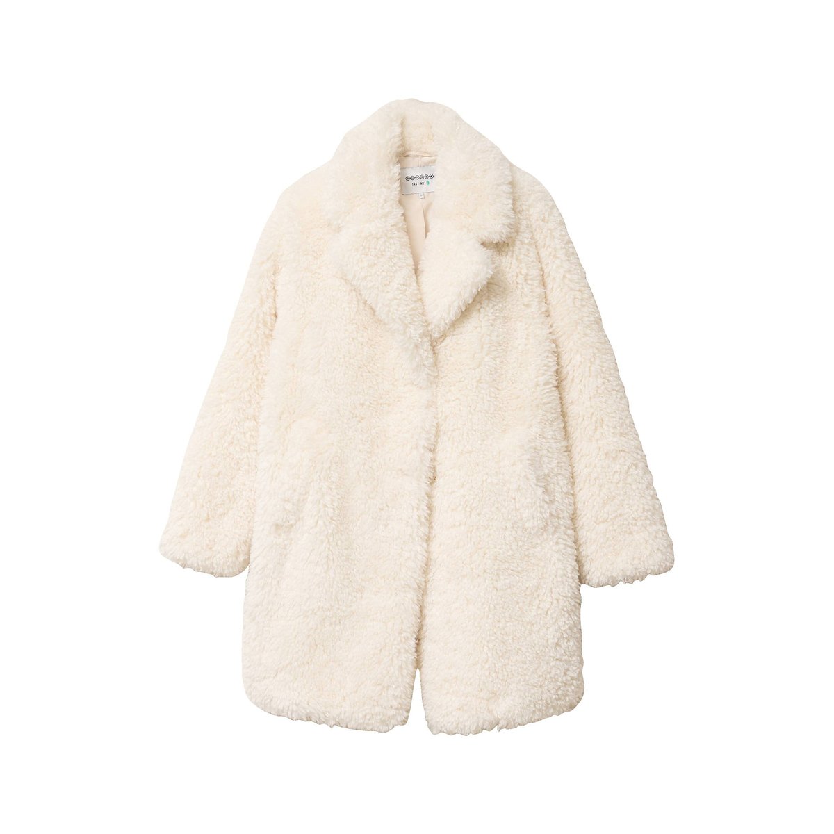 Manteau oversize long effet polaire creme, BONOBO
