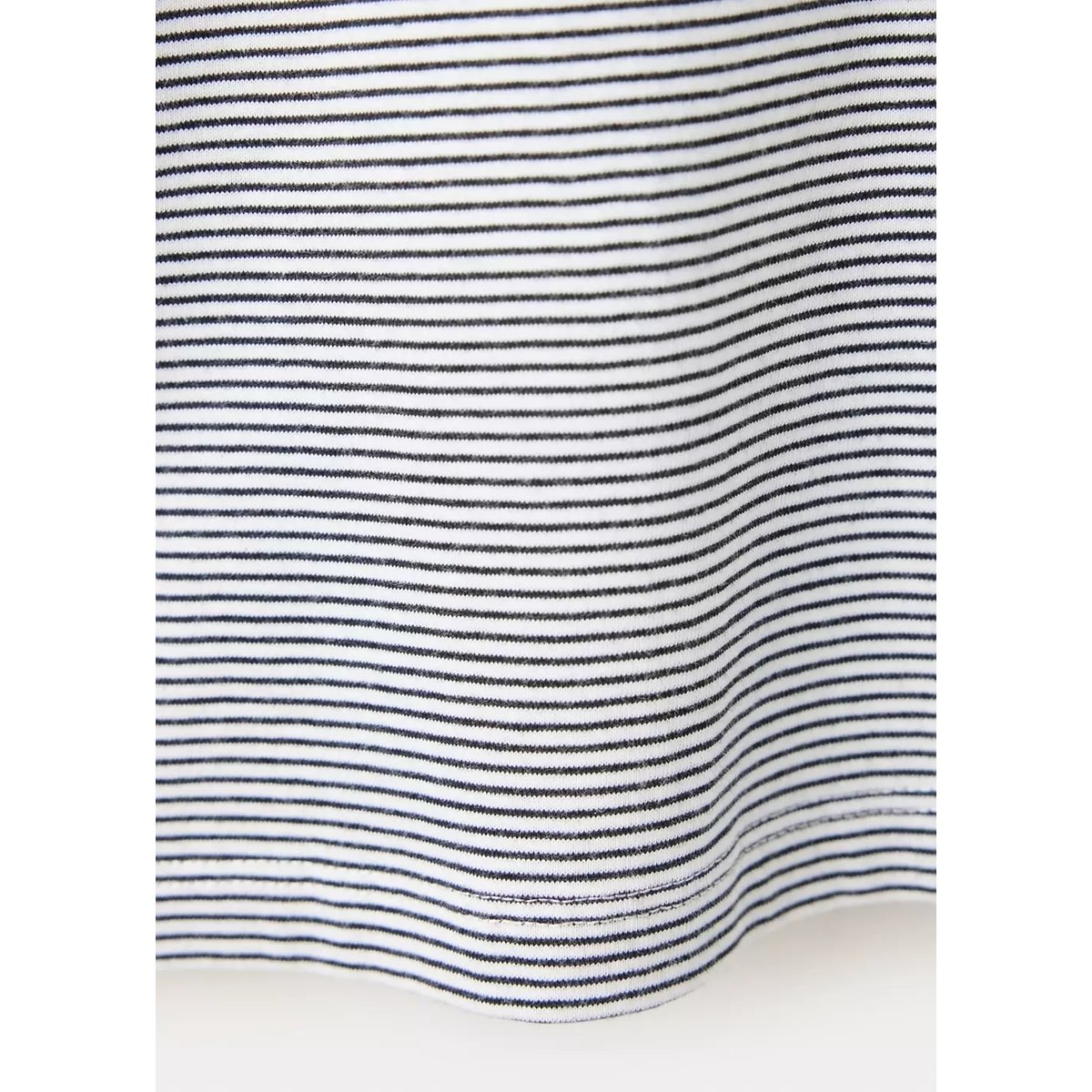 T-shirt en coton à fines rayures, manches longues blanc cassé, MANGO TEEN