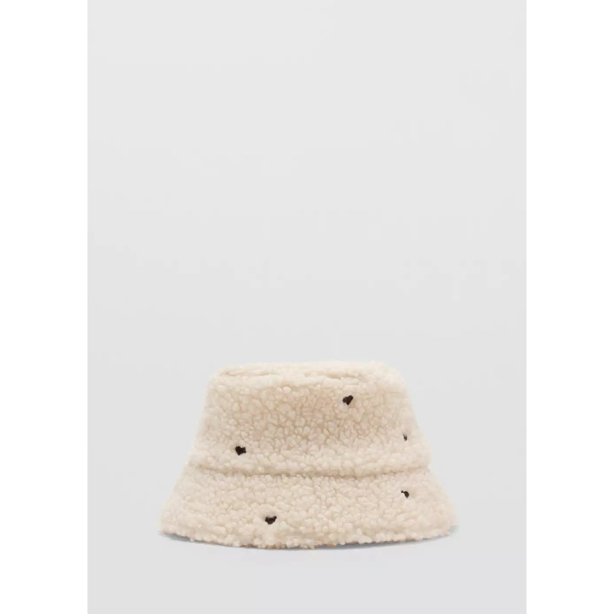 Bonnet effet mouton avec détails brodés écru, MANGO KIDS