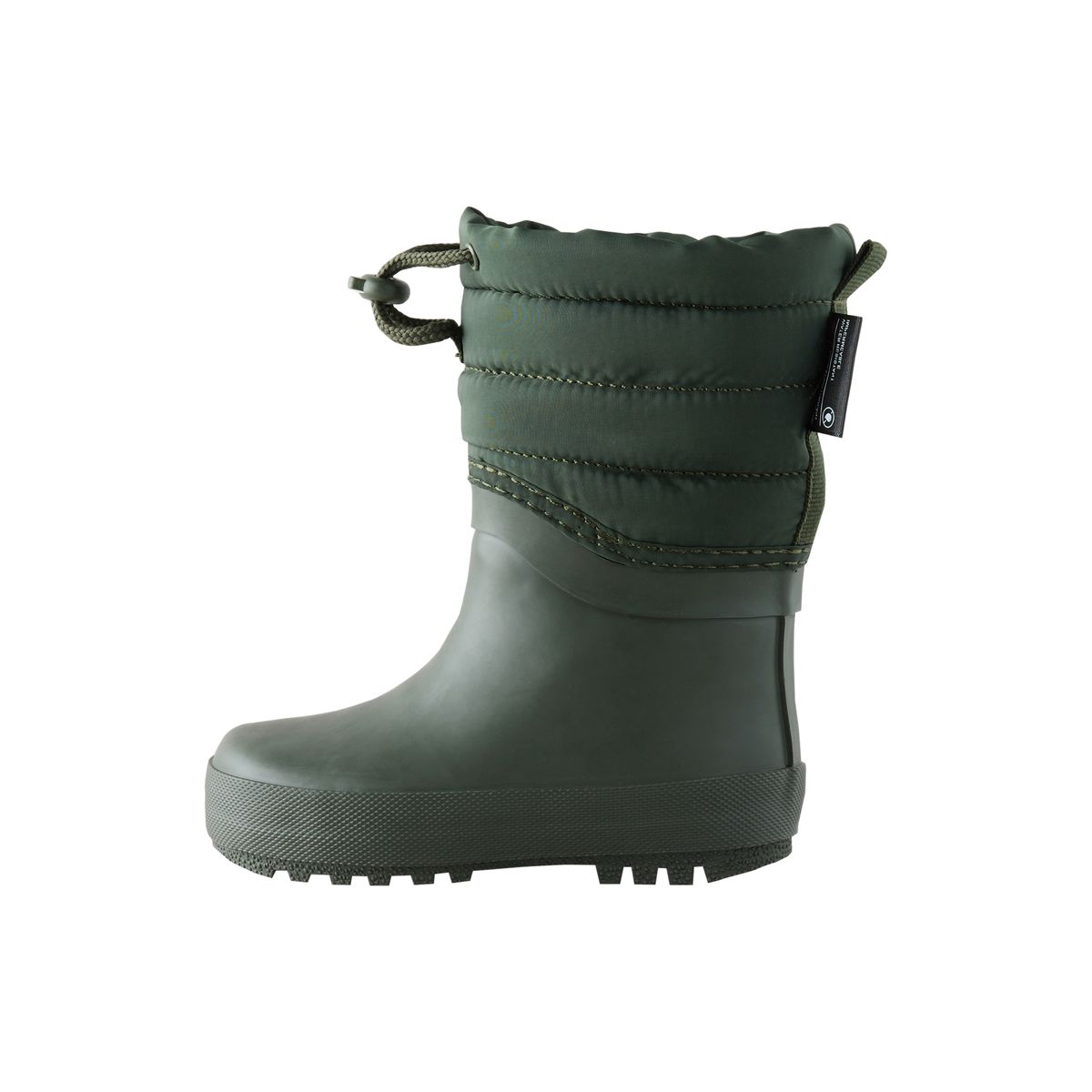 Bottes en caoutchouc à col matelassé vert kaki, NEXT