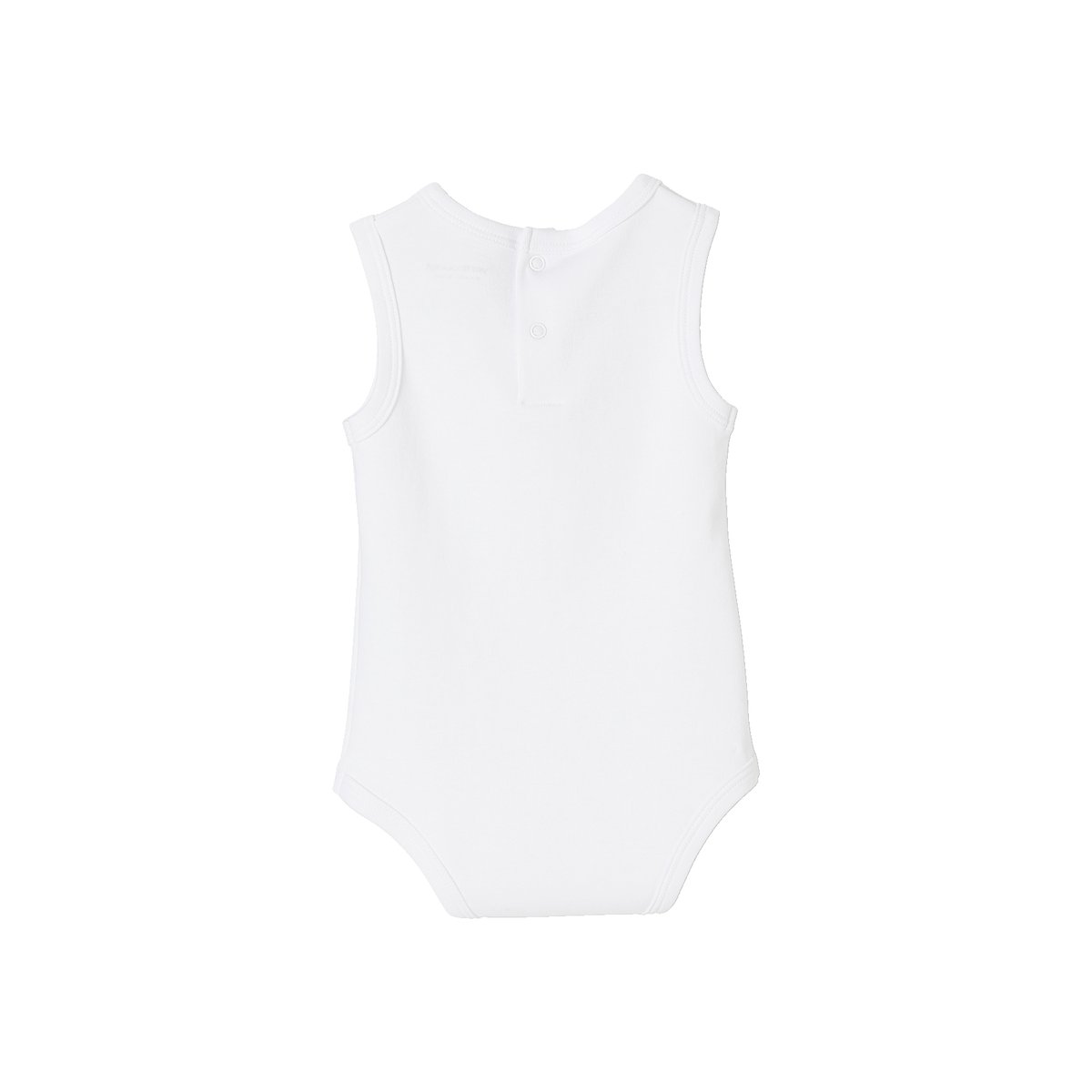 Lot de 5 bodies débardeur en interlock BASICS lot blanc, VERTBAUDET