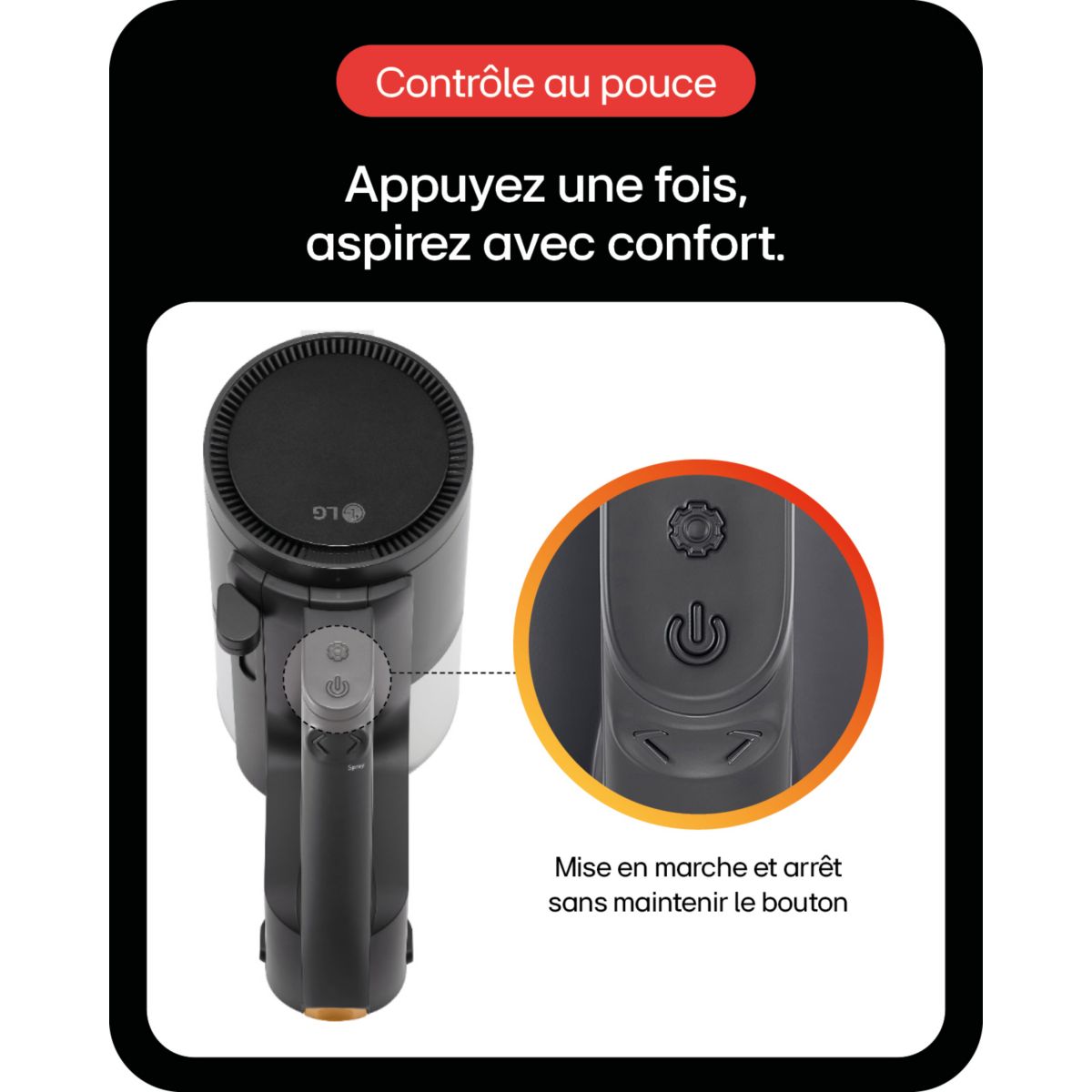 Aspirateur balai A9K-PRO2N couleur unique, LG