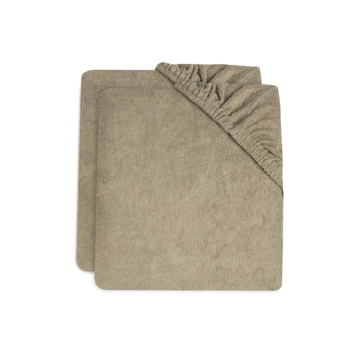 Lot de 2 housses matelas à langer éponge olive, JOLLEIN