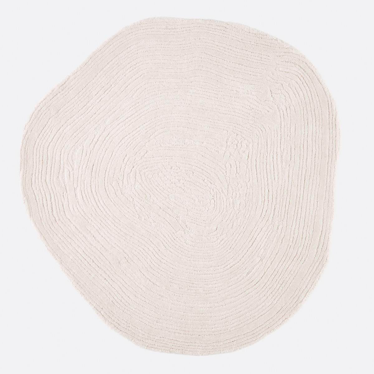 Ostia Pebble-Shaped Wool Rug ecru , LA REDOUTE INTERIEURS