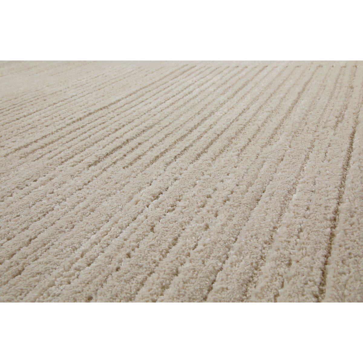 Tapis design à rayures à relief , Sven beige crème, WECON HOME