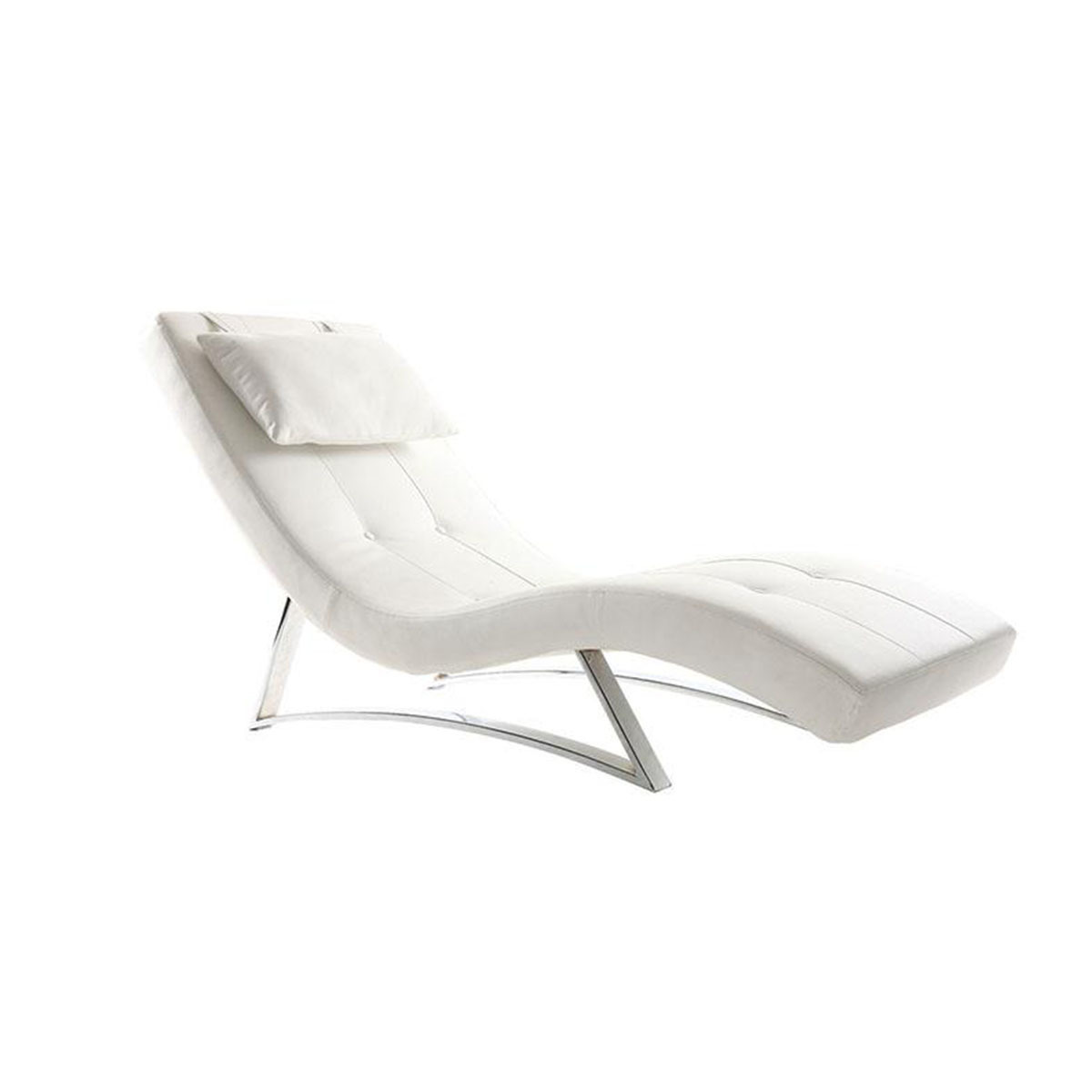 Chaise longue design MONACO blanc, MILIBOO