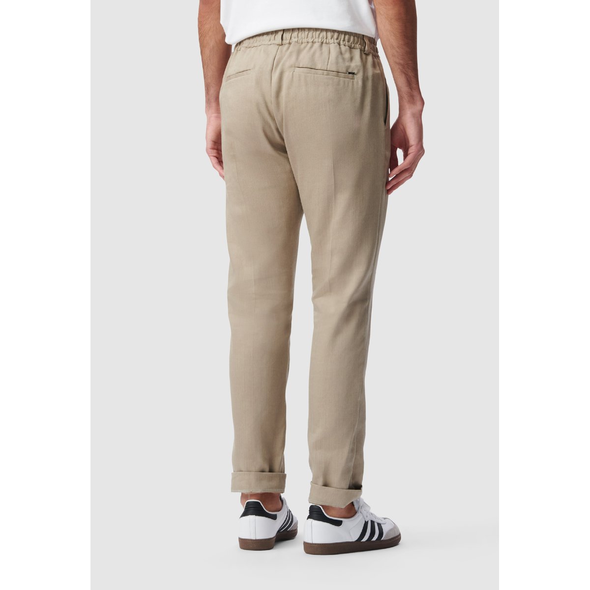 Jogpant de costume lin mélangé beige fonce, IKKS
