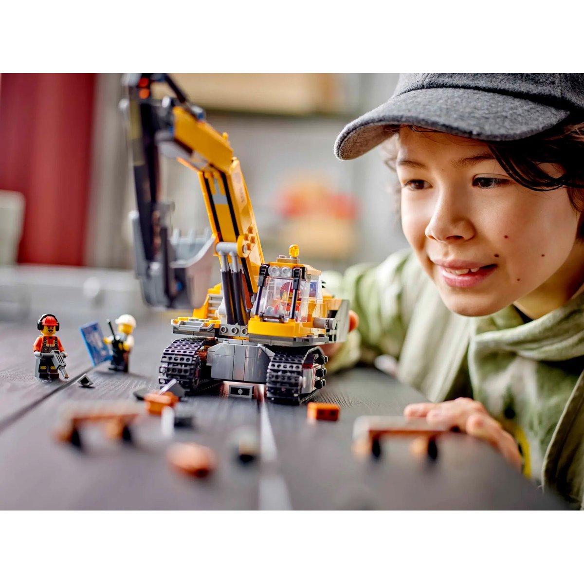 LEGO City - Pelleteuse de Chantier Jaune 60420 pour Enfants de 8 Ans et Plus multicolore, LEGO