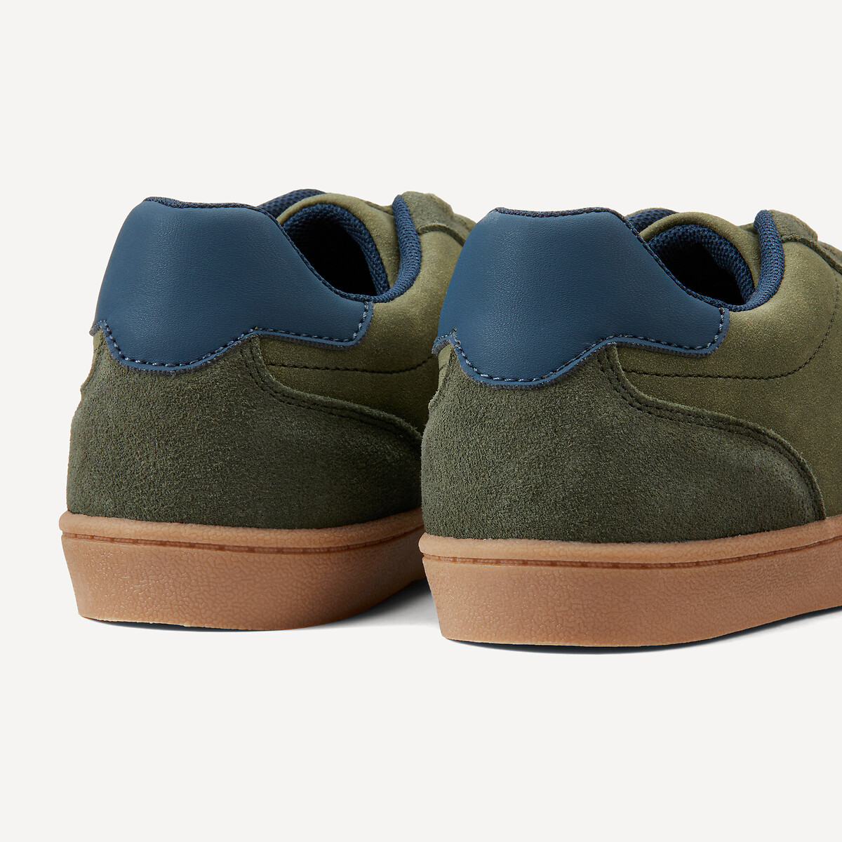 Baskets rétro bi-matière kaki, LA REDOUTE COLLECTIONS
