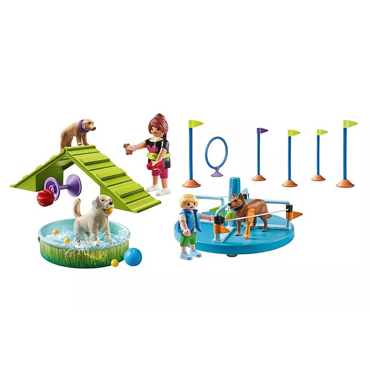 Aire de jeux pour chiens multicolore, PLAYMOBIL
