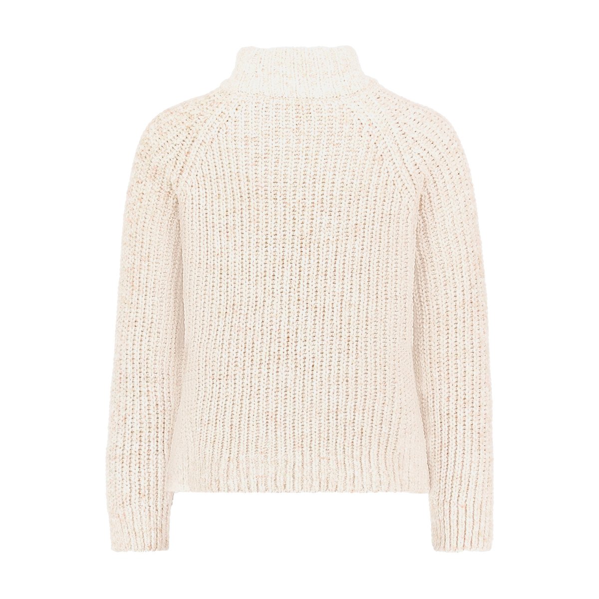 Pull-over en maille à col droit cream/green, CARTOON