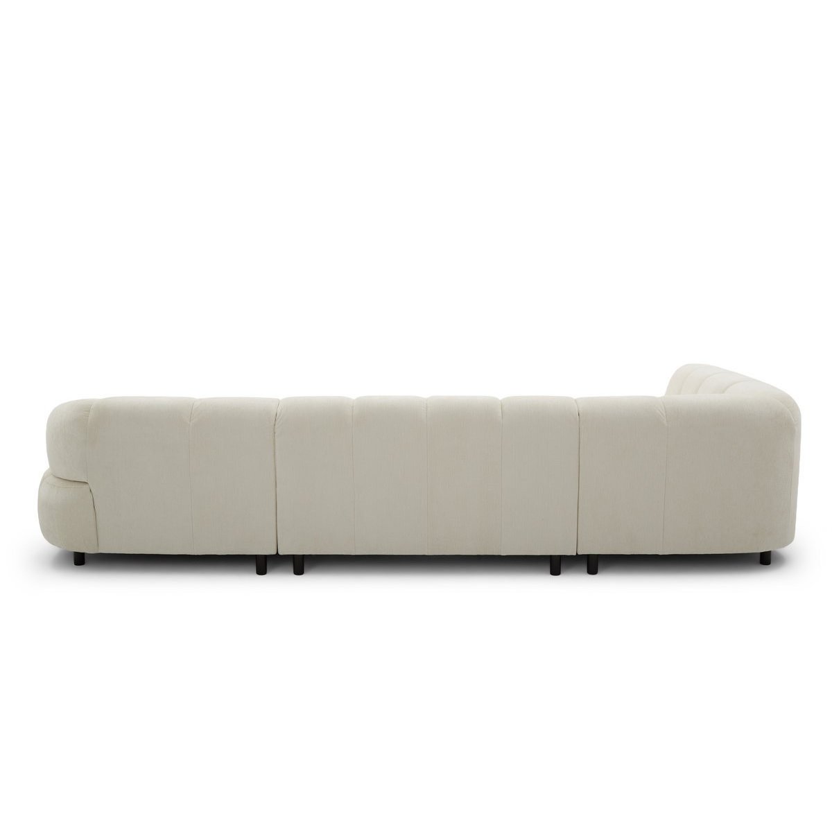 Canapé d'angle convertible places en tissu chenille, LOVELY beige, BOBOCHIC