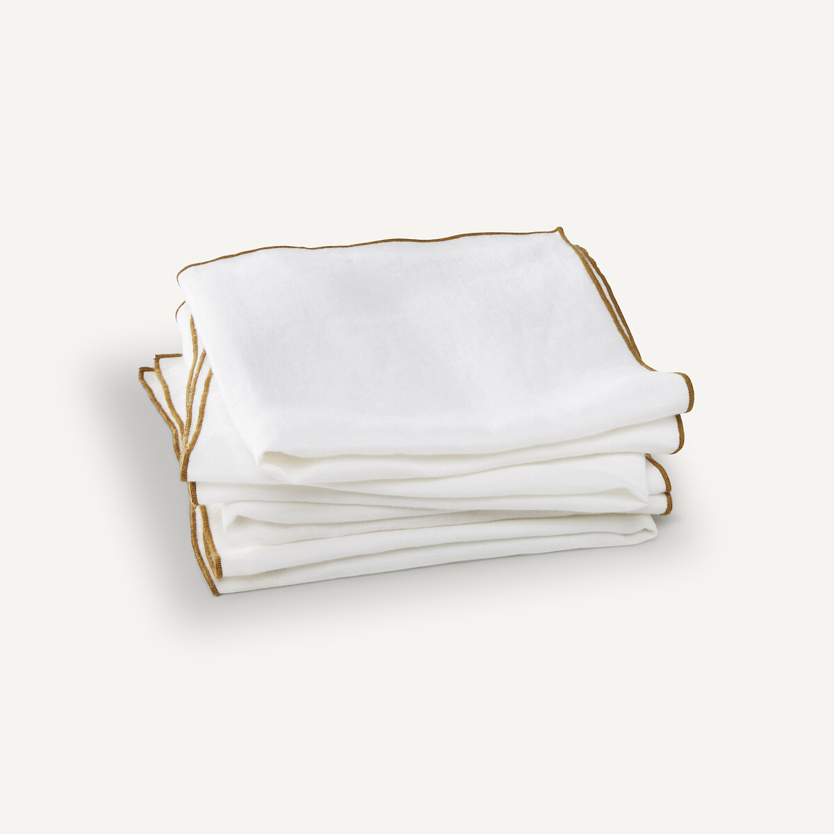 Lot de 4 serviettes en chanvre lavé, Helmati blanc ecume, AM.PM